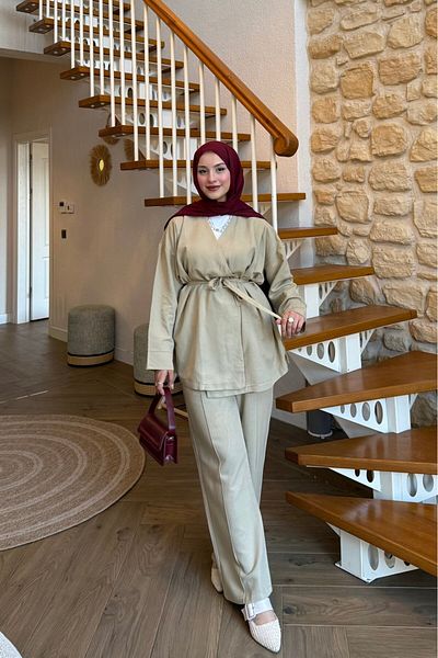 lurex moda Single Button Linen Suit