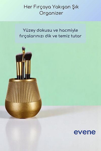 Evene Organizer μακιγιάζ Θήκη για πινέλο μακιγιάζ Organizer Organizer Χρυσό Χρώμα Μοντέλο 88