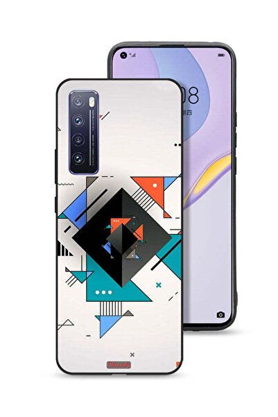 Tolwak غطاء حماية لهاتف هواوي نوفا 7 5G بأشكال مربعة ومثلثة ونمط تجريدي