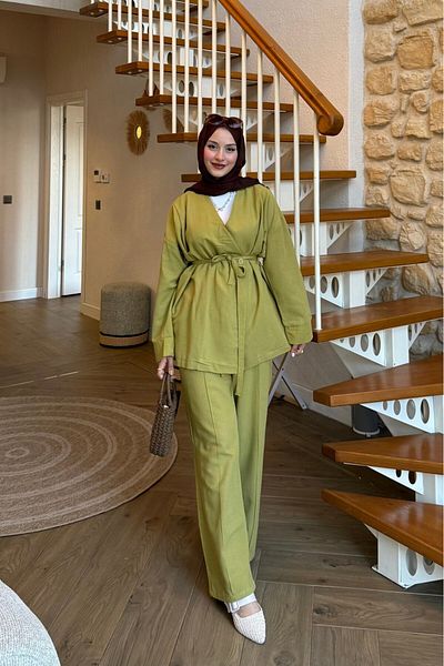 lurex moda Single Button Linen Suit