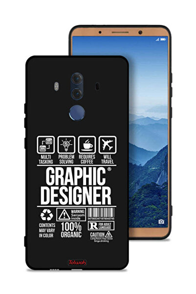 Tolwak غطاء حماية لهاتف هواوي ميت 10 برو - ملصق مصمم جرافيكي