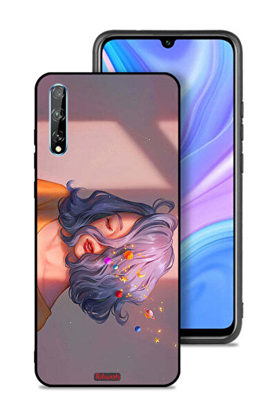 Tolwak غطاء حماية لهاتف هواوي بي سمارت إس بتصميم فتاة وفضاء