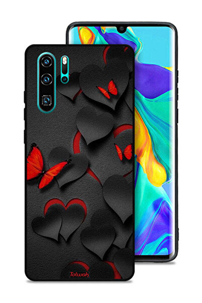 Tolwak غطاء حماية لهاتف هواوي بي 30 برو بنقشة قلوب وفراشات