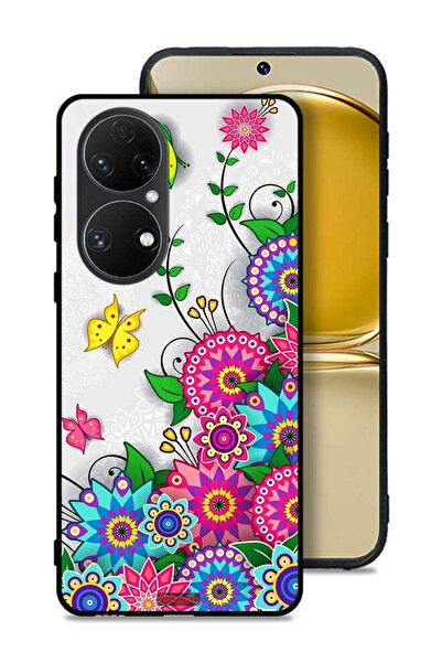 Tolwak غطاء حماية هواوي P50E بنقشة زهور ماندالا
