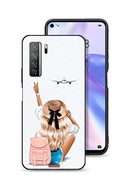 Tolwak غطاء حماية لهاتف هواوي نوفا 7 SE 5G - فتاة تحب السفر