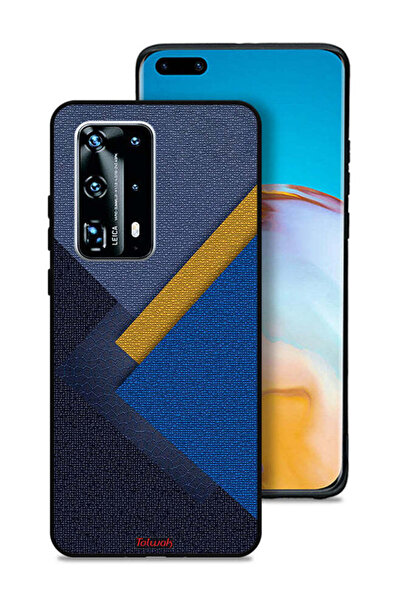 Tolwak غطاء حماية لهاتف هواوي بي 40 برو بلس 5G بنقشة مثلثات جلدية