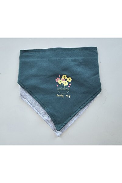 Kids 2'li %100 Organik Pamuk Iki Çıtçıtlı Bebek Salya Önlük & Fular