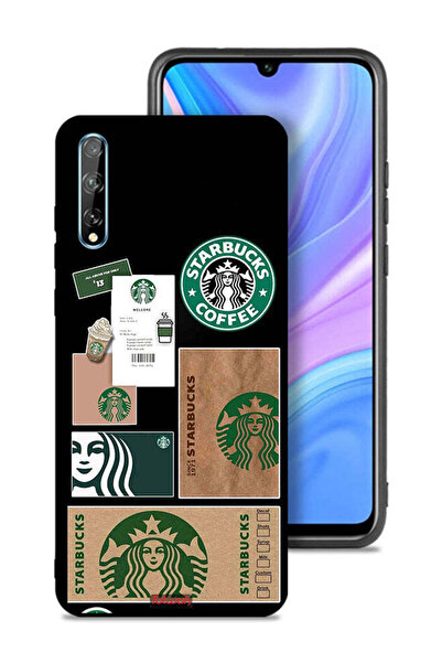 Tolwak غطاء حماية لهاتف هواوي Y8p ملصق ستاربكس