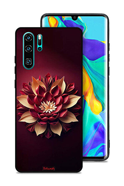 Tolwak غطاء حماية لهاتف هواوي P30 Pro بتصميم زهور تجريدية