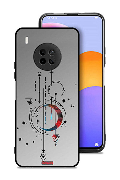 Tolwak Huawei Y9a Protective Case Cover Moon And Arrows Art Pattern