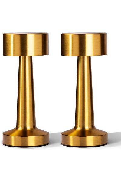 COOYA Golden Dumbbell-Shaped Night Light-2 Brightness Levels,Compact 21x9x9cm,Decorative&Functional