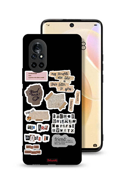Tolwak غطاء حماية لهاتف هواوي نوفا 8 مع ملصقات اقتباسات الحظ السعيد