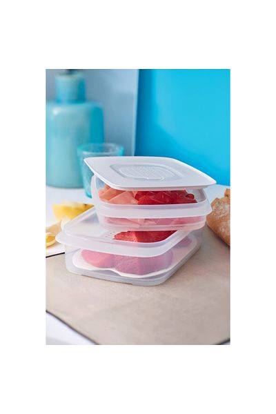 Tupperware Dishwasher Safe Space-Saving Polypropylene Snack Stacker Set