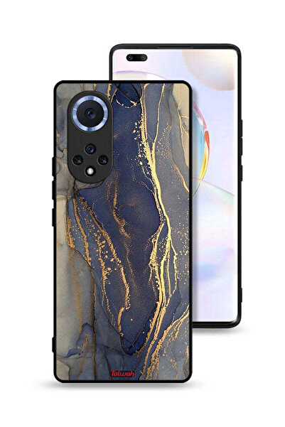 Tolwak غطاء حماية لهاتف Honor 50 Pro بنمط رخامي لامع