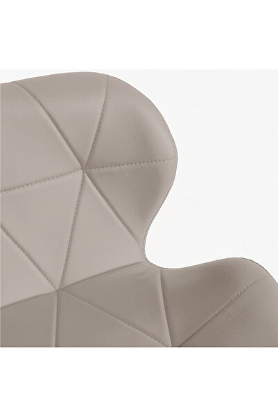 Quasar & Co. Set of 2 bar stools, adjustable height, swivel, non-slip, shell-type seat, eco-leather, ivory