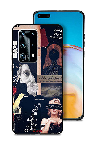 Tolwak غطاء حماية لهاتف هواوي بي 40 برو بلس 5G بعبارات عربية ووجوه مقطوعة