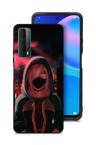Tolwak غطاء حماية لهاتف هواوي بي سمارت (2021) بتصميم فتاة ترتدي قناعًا