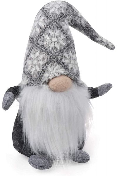 Agoer Gnome Decoration, Gray/white, Textile, 49 Cm