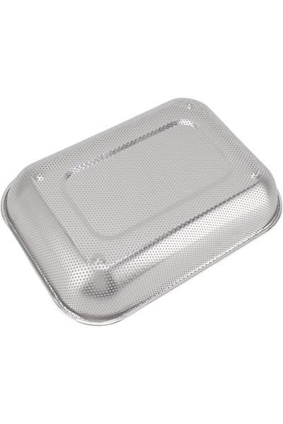 Mena Rise Şirinshop Stainless Steel Perforated Strainer, 38X28X6.5 Cm, Kitchen Vegetable Fruit Washing Pasta Strainer