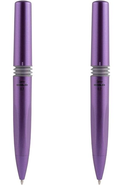 Mena Rise Şirinshop Bold Mechanical Cursun Pen 07mm Metallic Purple Set of 2 1108107