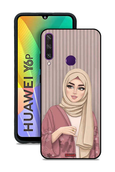 Tolwak غطاء حماية لهاتف هواوي Y6p برسومات فتاة محجبة