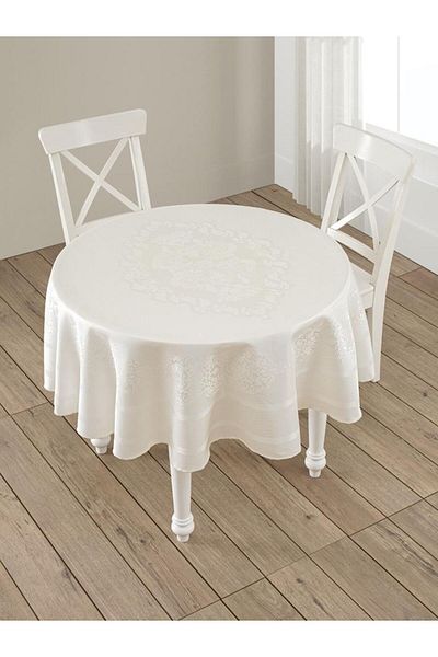 Karna Home Față de masă rotundă Jacquard Caramel