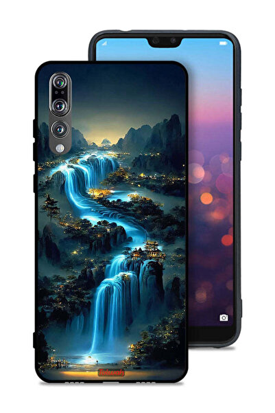 Tolwak غطاء حماية لهاتف هواوي P20 Pro بتصميم شلال فني