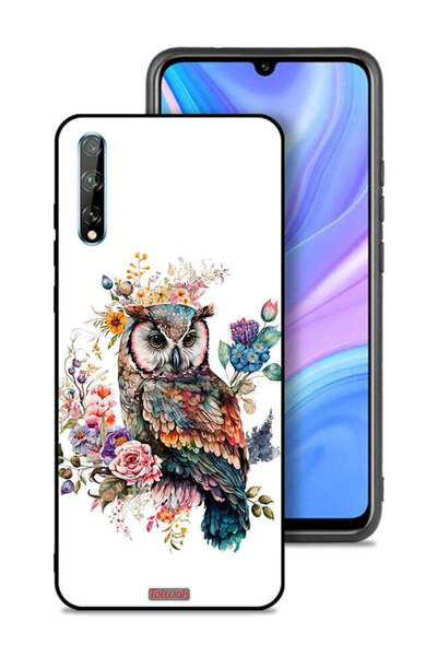 Tolwak غطاء حماية لهاتف هواوي بي سمارت إس بتصميم بومة فنية تجريدية