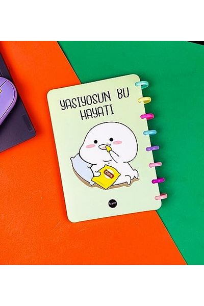 Mena Rise Şirinshop New Generation Heart Spiral Notebook with This Life Design 1108107