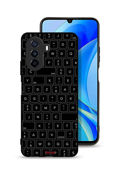 Tolwak غطاء حماية لهاتف هواوي نوفا Y70 بنمط مفاتيح لوحة المفاتيح العشوائية