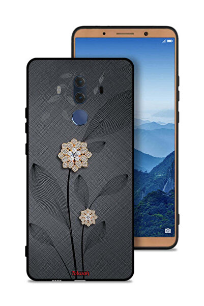 Tolwak غطاء حماية لهاتف هواوي ميت 10 برو بتصميم زهور ماسية