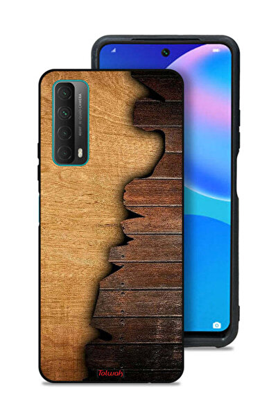 Tolwak غطاء حماية لهاتف هواوي بي سمارت (2021) بنمط خشبي عتيق