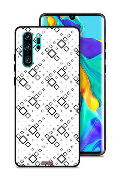 Tolwak غطاء حماية لهاتف هواوي P30 Pro بتصميم مربع تجريدي فني رقمي