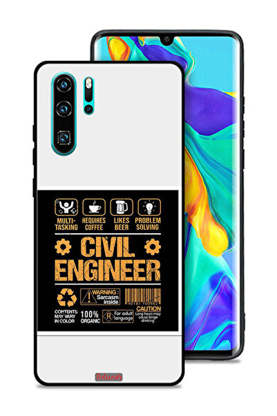 Tolwak غطاء حماية لهاتف هواوي P30 Pro - ملصق مهندس مدني