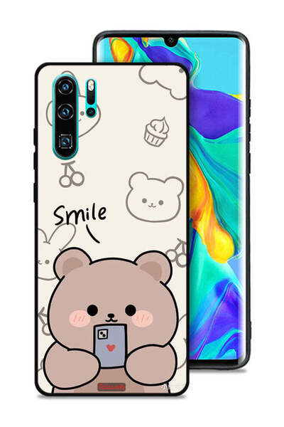 Tolwak غطاء حماية لهاتف هواوي P30 Pro برسومات الدب المبتسم
