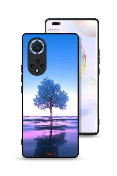 Tolwak غطاء حماية لهاتف هواوي نوفا 9 برو، شجرة نيون، انعكاس مائي، فن رقمي