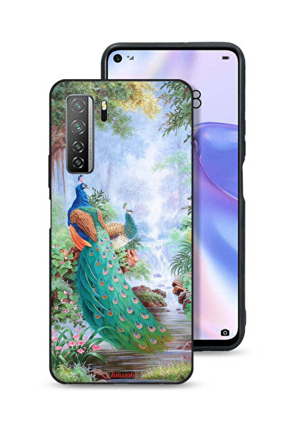 Tolwak غطاء حماية لهاتف هواوي نوفا 7 SE 5G بنقشة الطاووس