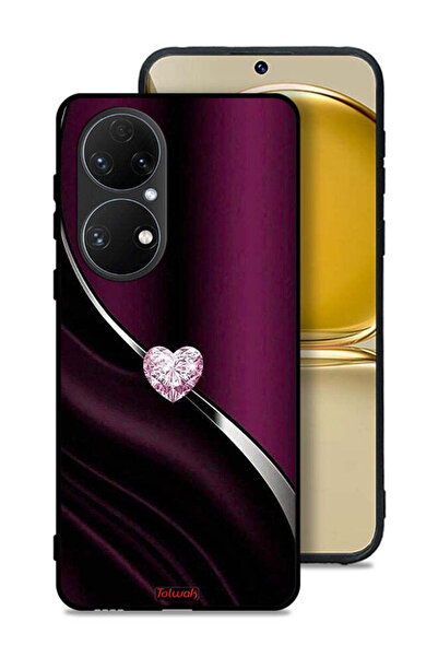 Tolwak غطاء حماية هواوي بي 50 بتصميم قلب ماسي