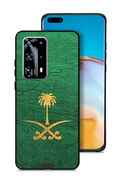 Tolwak غطاء حماية لهاتف هواوي بي 40 برو بلس 5G، علامة المملكة العربية السعودية، جلد
