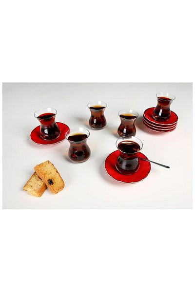 Porland Seasons Red 6-Person Tea Set