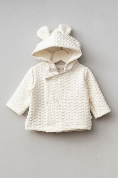 Bebitof Cute Ear Detailed Hooded Baby Cardigan
