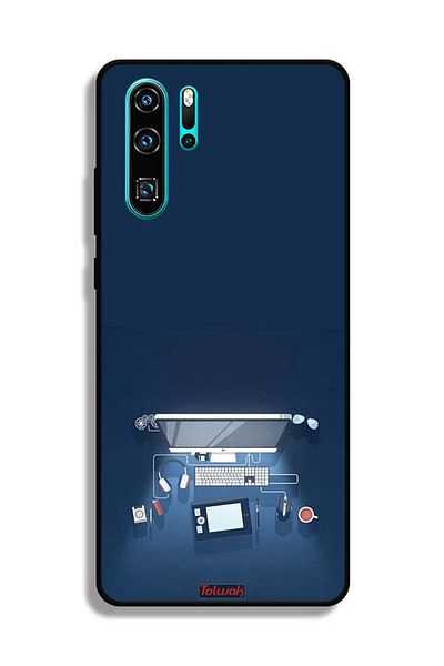 Tolwak Huawei P30 Pro Protective Case Cover Computer Desk Art