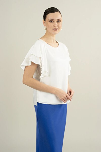 IDYL Flounced Back Detail Blouse
