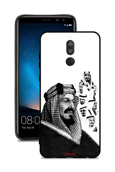 Tolwak غطاء حماية لهاتف هواوي ميت 10 لايت، ملصق فني أبيض وأسود لملوك المملكة ...