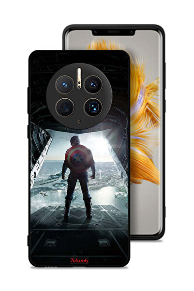 Tolwak غطاء حماية لهاتف هواوي ميت 50 برو بتصميم صورة كابتن أمريكا