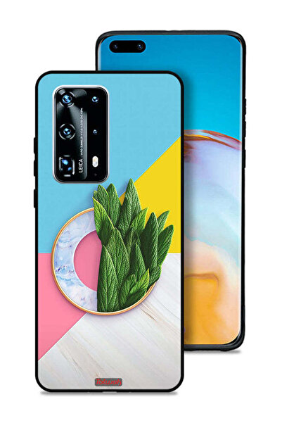 Tolwak غطاء حماية لهاتف هواوي بي 40 برو بلس 5G بنمط أوراق تجريدية