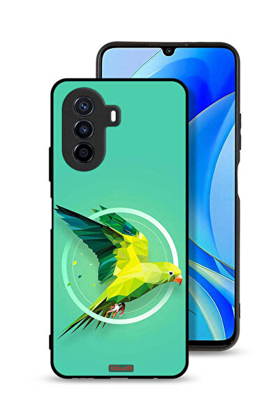 Tolwak غطاء حماية لهاتف هواوي نوفا Y70 بطبعة فن تجريدي ببغاء