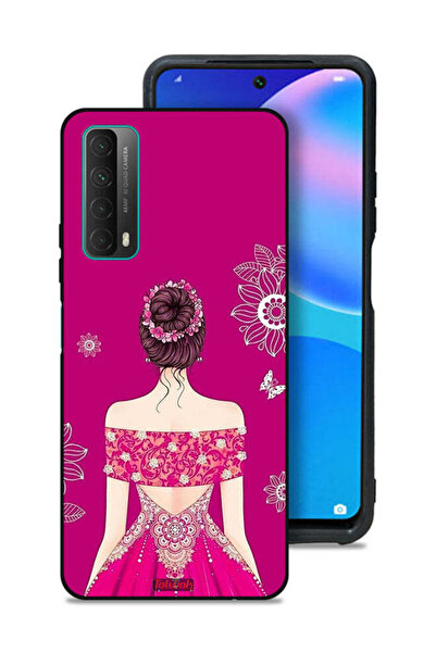 Tolwak غطاء حماية لهاتف هواوي بي سمارت (2021) - تصميم فتاة وزهور