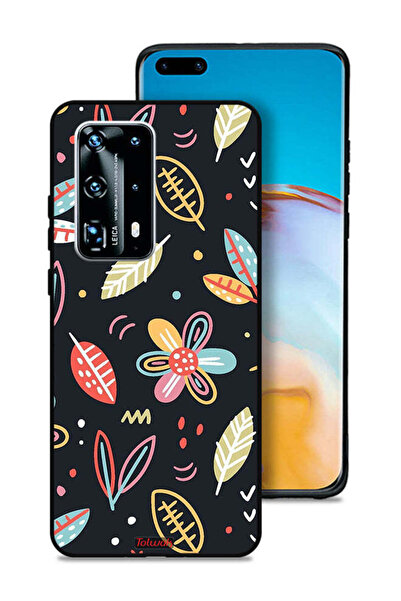 Tolwak غطاء حماية لهاتف هواوي بي 40 برو بلس 5G، زهور وأوراق، فن تجريدي