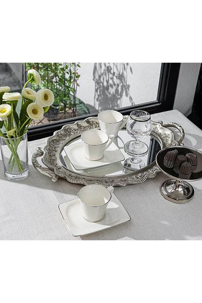 Porland Platinum 6 Person Coffee Set 75Cc